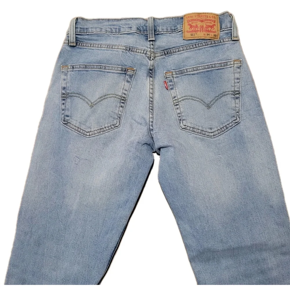 Levi's 511 Slim-Fit Jeans Men's Light Wash 30/30 Excellent Condition Pre-owned